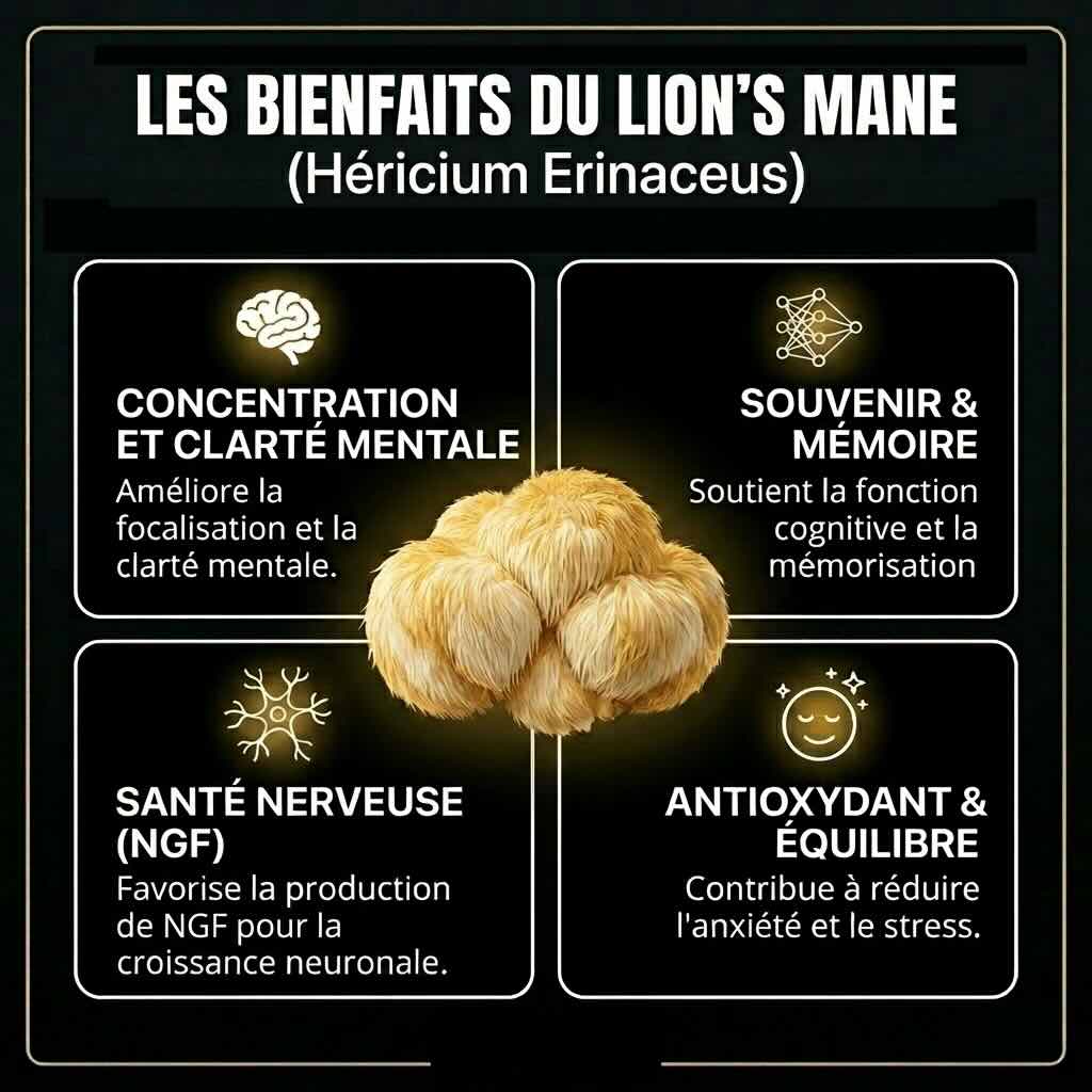 Extrait de Lion's Mane | Le champignon qui boost ton cerveau - AKA